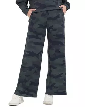 Винтажные флисовые брюки-клеш с принтом «Гавана» Vintage Havana, черный