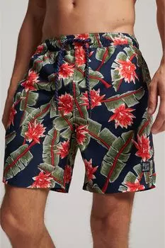 Винтажные гавайские шорты для плавания Superdry, синий