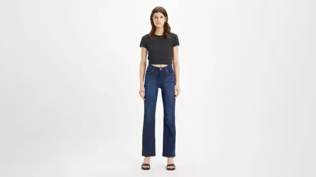 Винтажные классические женские джинсы bootcut Levi's, цвет CobaLight Honor - Dark Wash