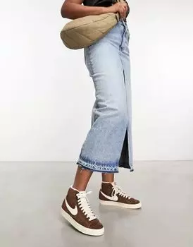 Винтажные коричневые кроссовки Nike Blazer '77 Mid