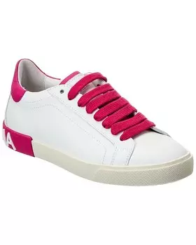 Винтажные кожаные кроссовки Dolce & Gabbana Portofino, белый