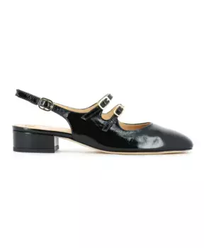 Винтажные кожаные туфли с двойным ремешком Fabio Rusconi, черный