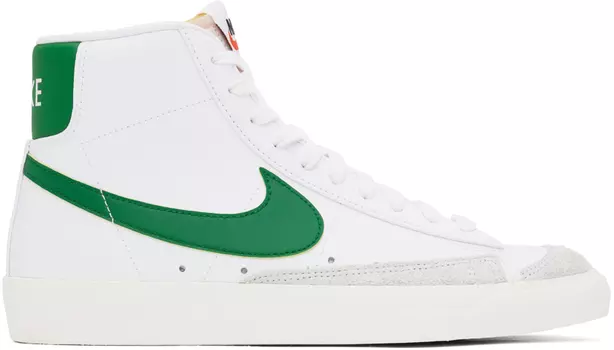 Винтажные кроссовки Nike White & Green Blazer Mid 77