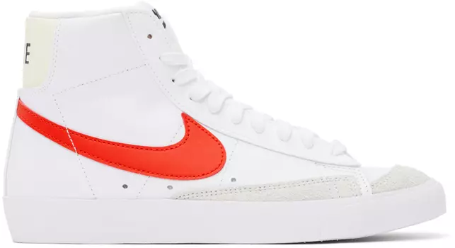 Винтажные кроссовки Nike White & Red Blazer Mid 77