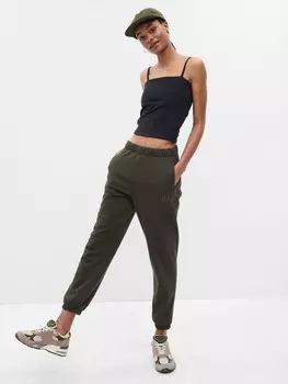 Винтажные мягкие спортивные брюки с логотипом Gap, зеленый