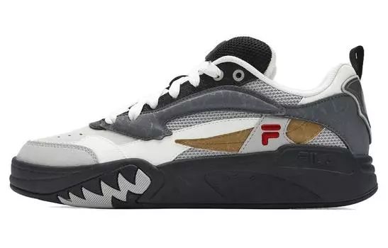 Винтажные мужские баскетбольные кроссовки FILA, The pigeon is grey/whitish