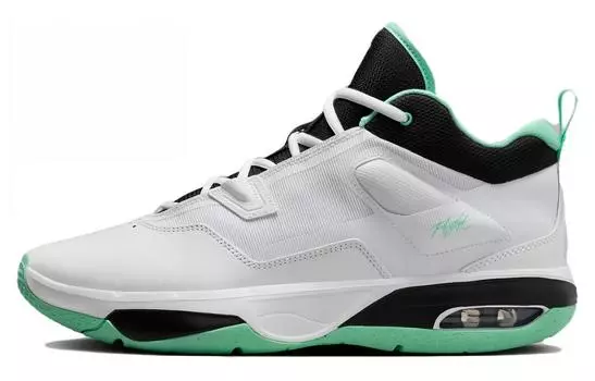 Винтажные мужские баскетбольные кроссовки Jordan Stay Royale, Black/White/Green