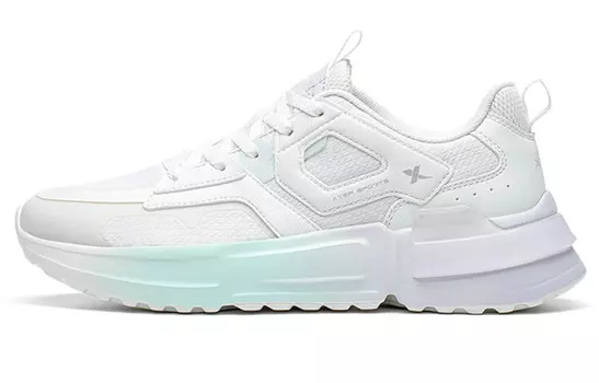 Винтажные новые 80-е годы Кроссовки женские с низким верхом белого/зеленого цвета Xtep