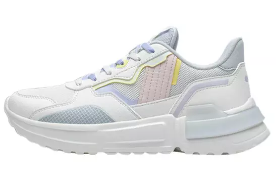 Винтажные новые 80-е годы Туфли женские с низким верхом Sail белые/сиреневые Xtep