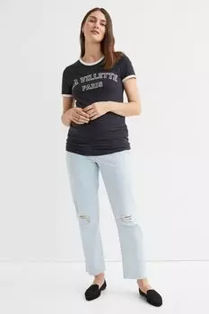 Винтажные прямые джинсы MAMA H&amp;M, светло-синий