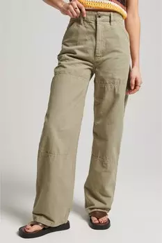 Винтажные широкие брюки Carpenter Superdry, зеленый