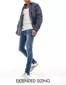 Винтажные синие джинсы скинни ASOS DESIGN