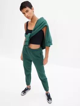 Винтажные спортивные брюки с высокой посадкой Gap, зеленый