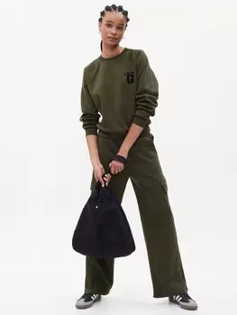 Винтажные спортивные штаны-карго Gap, зеленый