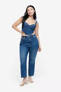 Винтажные сверхвысокие джинсы для мам с пышной посадкой H&M