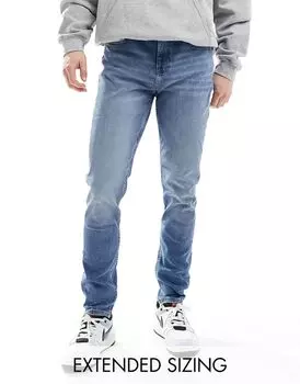 Винтажные светло-голубые джинсы скинни ASOS DESIGN