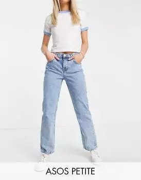 Винтажные светлые прямые джинсы ASOS DESIGN 90s Petite