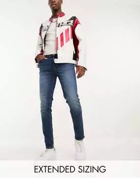 Винтажные темно-синие джинсы скинни ASOS DESIGN