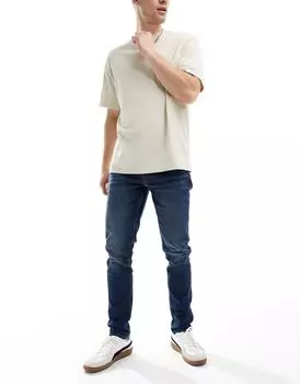 Винтажные темно-синие джинсы скинни ASOS DESIGN