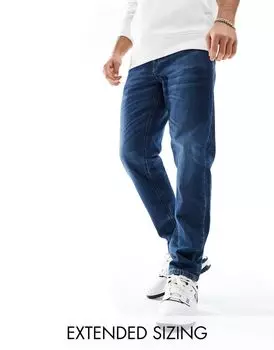 Винтажные темные зауженные джинсы ASOS DESIGN