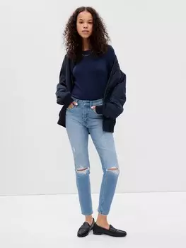Винтажные узкие джинсы с высокой посадкой Gap, синий