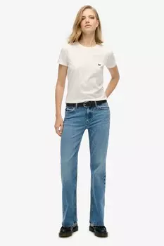 Винтажные узкие расклешенные джинсы средней посадки Superdry, синий