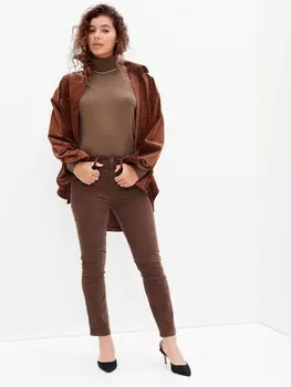 Винтажные узкие вельветовые брюки Gap, коричневый