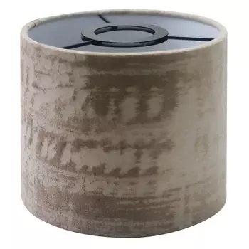 Винтажный абажур под бархат - серо-коричневый, 14см, E27 REV