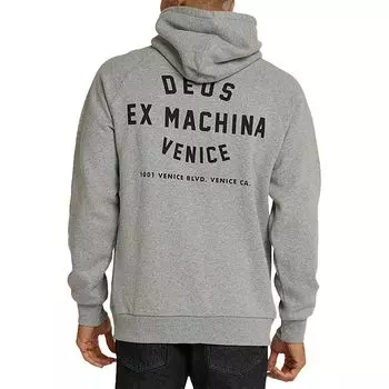 Винтажный худи с принтом Deus Ex Machina, серый