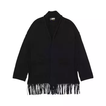 Винтажный кардиган с бахромой Jean Paul Gaultier, цвет Черный