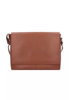 Винтажный кожаный мессенджер Juul 36 см BURKELY, цвет Cognac