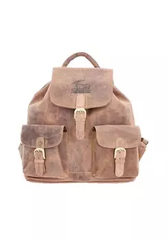 Винтажный кожаный рюкзак 40 см Green Burry, коричневый