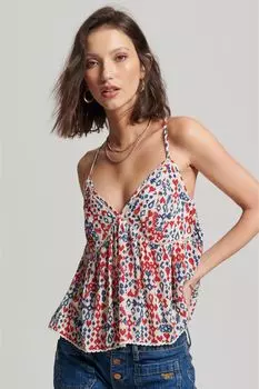 Винтажный многослойный лифчик Superdry, красный