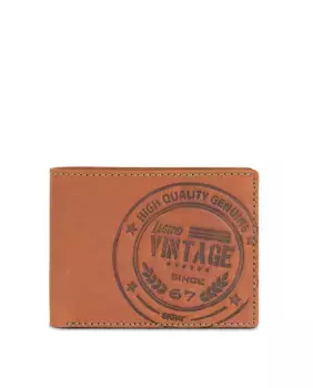 Винтажный мужской кошелек из коричневой кожи SKPAT, коричневый