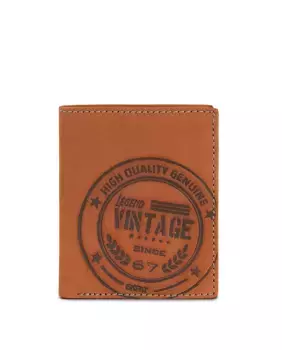 Винтажный мужской кожаный кошелек с блокировкой RFID SKPAT, коричневый