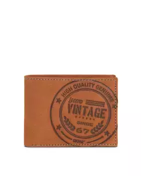 Винтажный мужской кожаный кошелек с блокировкой RFID SKPAT, коричневый