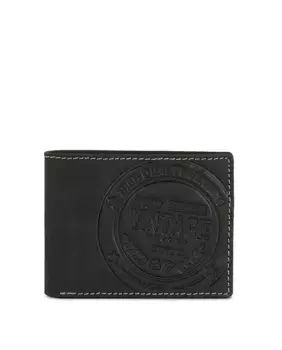 Винтажный мужской кожаный кошелек с RFID-блокировкой черного цвета SKPAT, черный