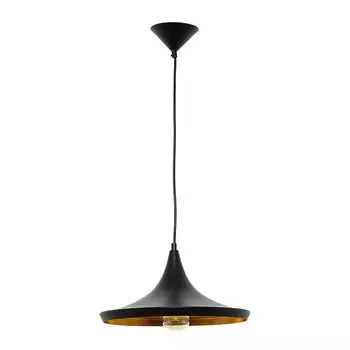 Винтажный подвесной светильник "Блэкпул" Черное золото Металл E27 Промышленный подвесной светильник для гостиной Licht-Erlebnisse