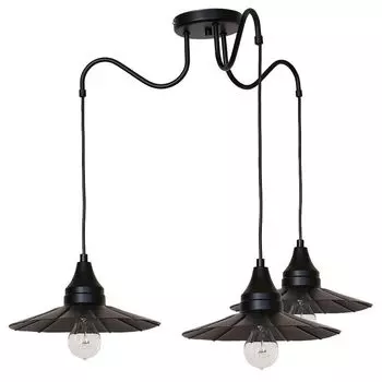 Винтажный подвесной светильник BOYD, черный металл, 3 лампы E27 T: подвесной светильник до 0,7 м для столовой, обеденного стола Licht-Erlebnisse