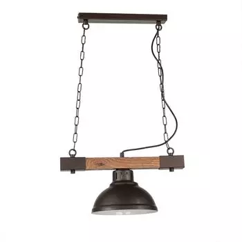 Винтажный подвесной светильник HAKON, коричневое дерево, металл, дерево E27 L: 40 см, подвесной светильник для загородного дома, столовой Licht-Erlebnisse