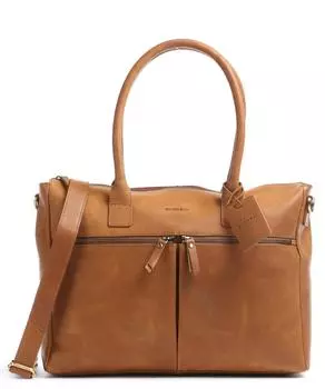 Винтажный портфель Valerie 15 дюймов из телячьей кожи Burkely, коричневый