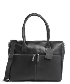 Винтажный портфель Valerie 15 дюймов из телячьей кожи Burkely, черный