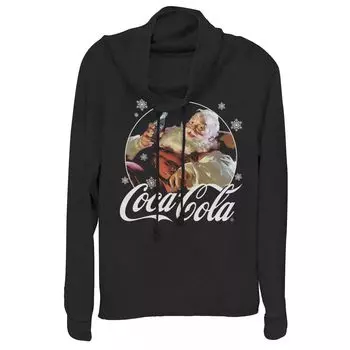 Винтажный расслабляющий пуловер с капюшоном и воротником-хомутом Coca-Cola для подростков в стиле Санта-Рождества Licensed Character