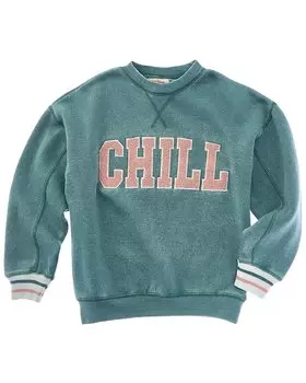 Винтажный свитер с нашивкой «Havana Stripe Cuff Chill» Vintage Havana, зеленый