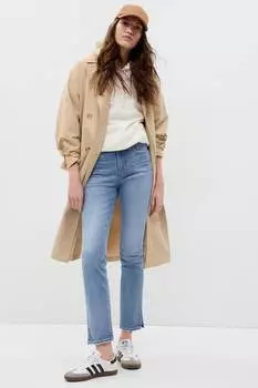 Винтажный зауженный крой со средней посадкой и разрезом по краю Gap, синий