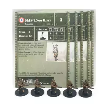 Винтовка MAS 7,5 мм (набор № 1) (C) x5, Axis & Allies - Collectible Miniatures Game - Base Set Singles