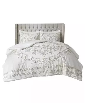 Виолетта 3 шт. Комплект одеял, полный/размер королевы Madison Park, бежевый