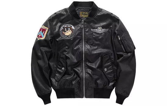 VIP мужская кожаная куртка, Черный