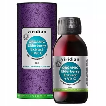 Виридиан, Экстракт бузины + витамин С, 200мл Viridian