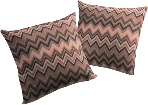 Вирт декоративная подушка "Беневитц", чехол на подушку без наполнения, 2 шт Wirth 40х40 см, цвет terrakotta + gemustert